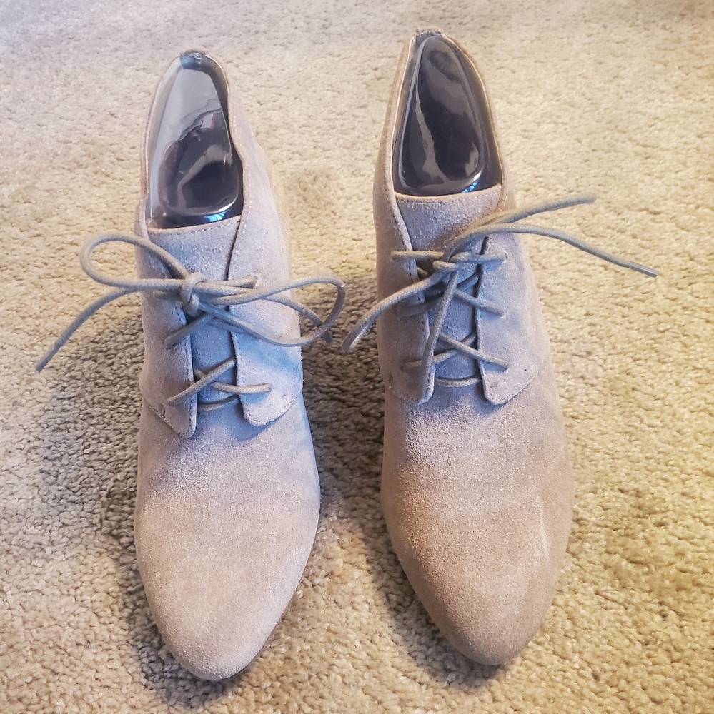 INC Women's Suede Shoe Bootie Wedges